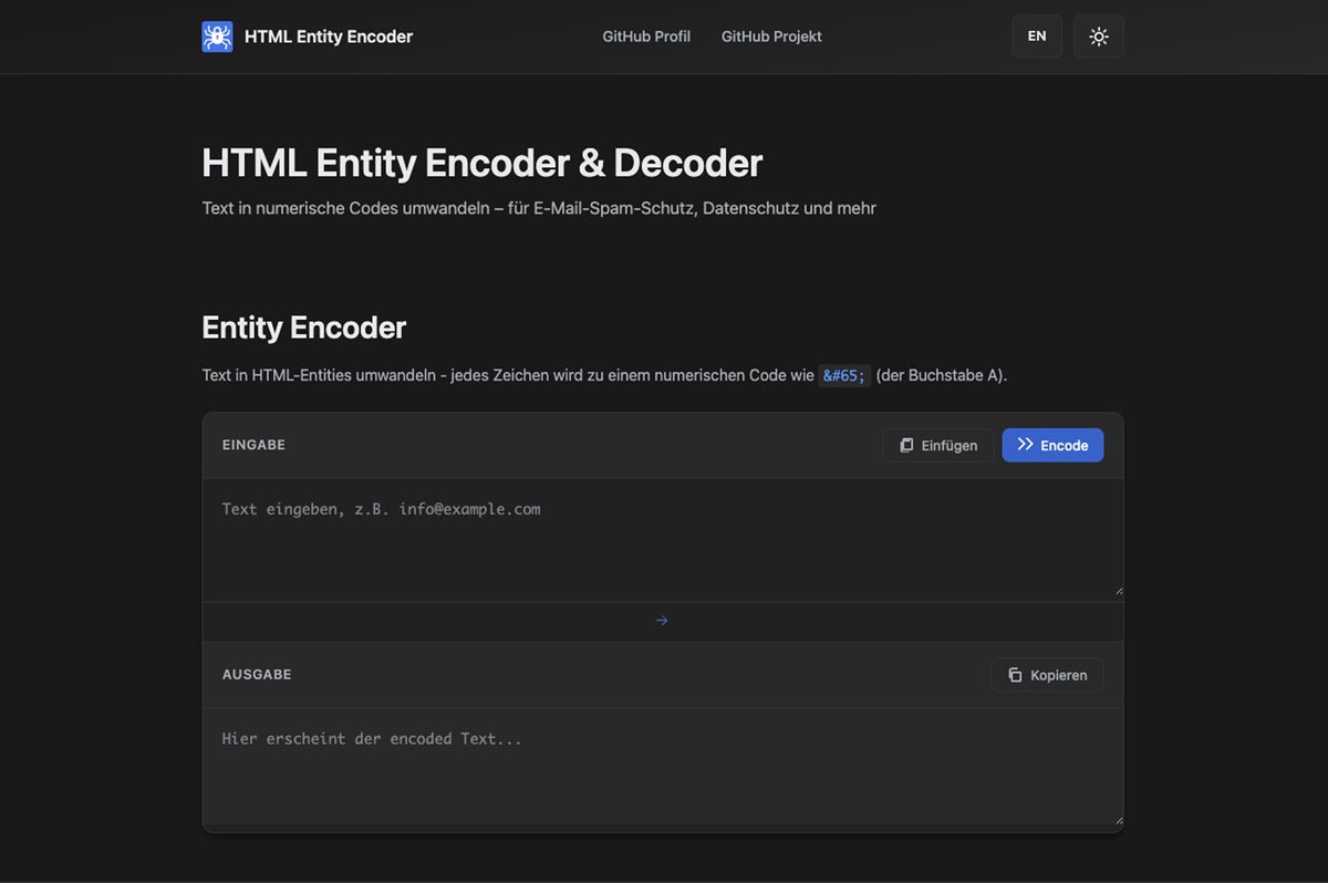 HTML Entity Encoder Preview